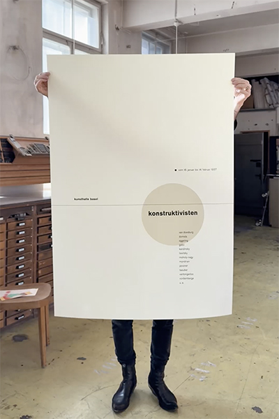 konstruktivisten poster by Jan Tschichold, 1937 (2025 facsimile)